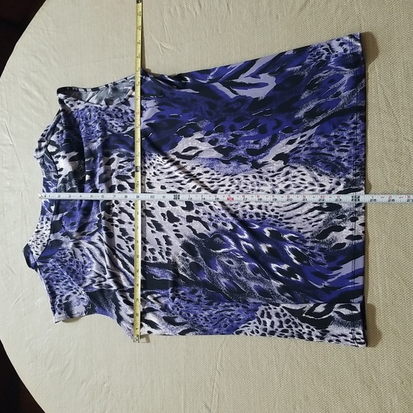 🥳Host Pick🥳 Kasper Purple and Black Animal Print Top - Picture 3 of 6